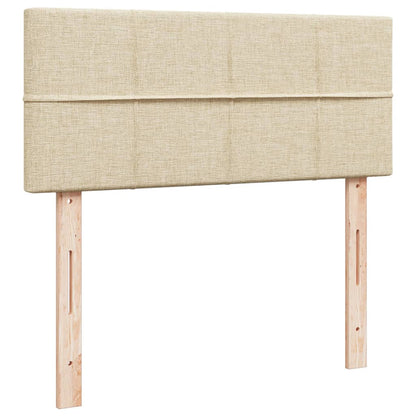 Box Spring Bed with Mattress Cream 120x200 cm Fabric