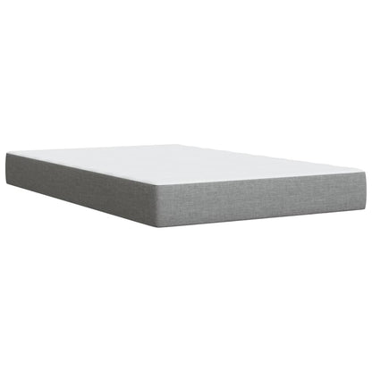 Box Spring Bed with Mattress Light Grey 120x200 cm Fabric