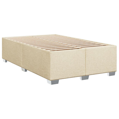 Box Spring Bed with Mattress Cream 120x200 cm Fabric
