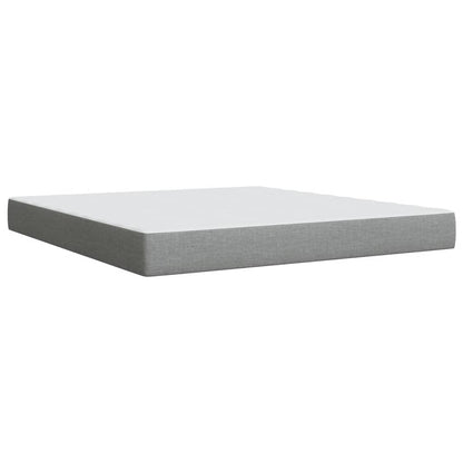 Box Spring Bed with Mattress Light Grey 180x200 cm Fabric