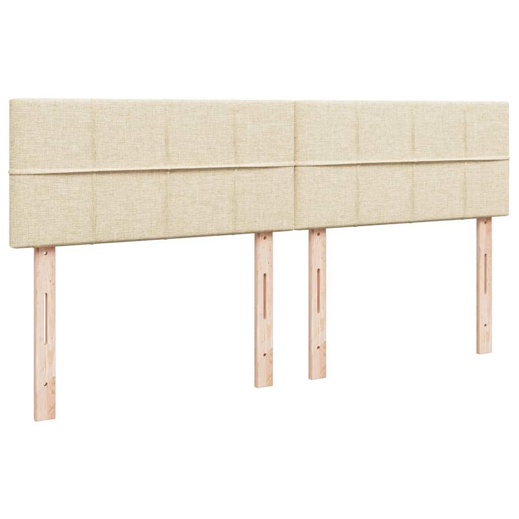 Box Spring Bed with Mattress Cream 180x200 cm Fabric