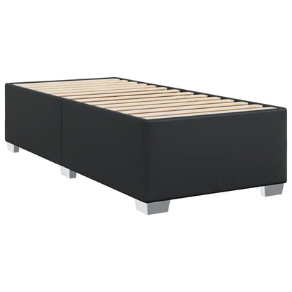 Box Spring Bed with Mattress Black 80x200 cm Faux Leather
