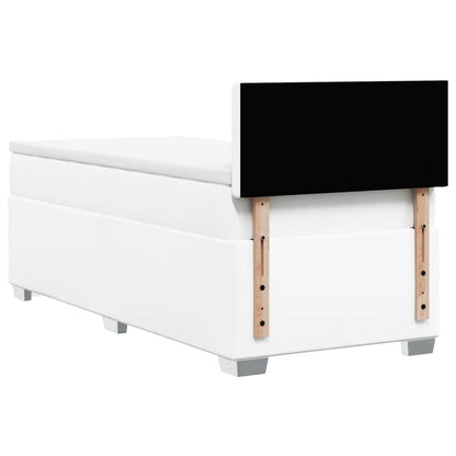 Box Spring Bed with Mattress White 80x200 cm Faux Leather