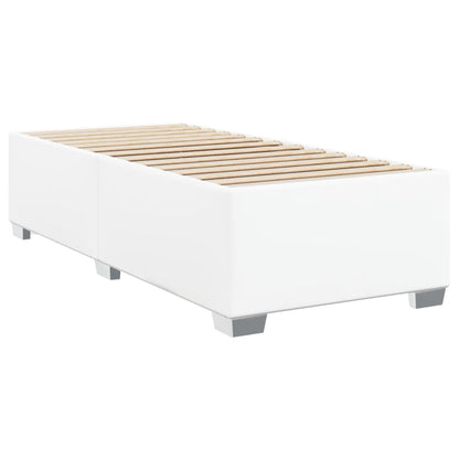 Box Spring Bed with Mattress White 80x200 cm Faux Leather