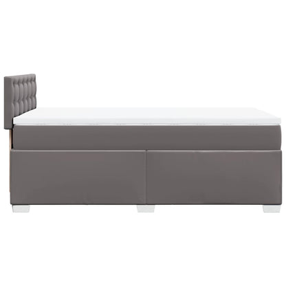 Box Spring Bed with Mattress Grey 80x200 cm Faux Leather