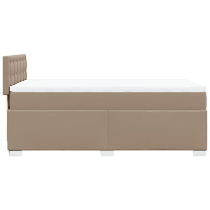 Box Spring Bed with Mattress Cappuccino 80x200 cm Faux Leather