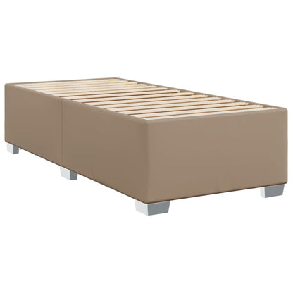 Box Spring Bed with Mattress Cappuccino 80x200 cm Faux Leather