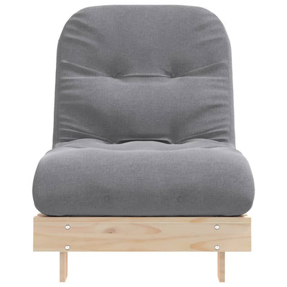 Futon Sofa Bed with Mattress 70x206x11 cm Solid Wood Pine