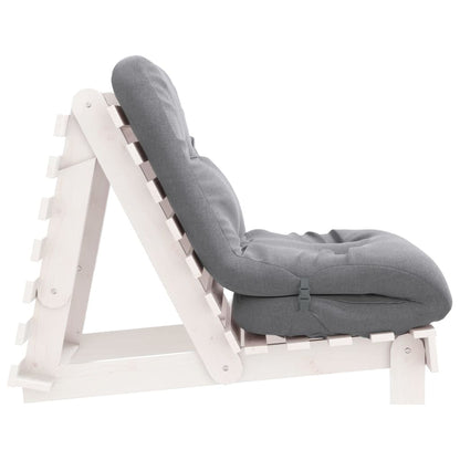 Futon Sofa Bed with Mattress White 70x206x11 cm Solid Wood Pine