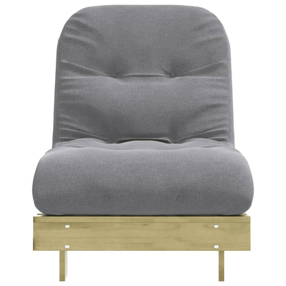 Futon Sofa Bed with Mattress 70x206x11 cm Impregnated Wood Pine