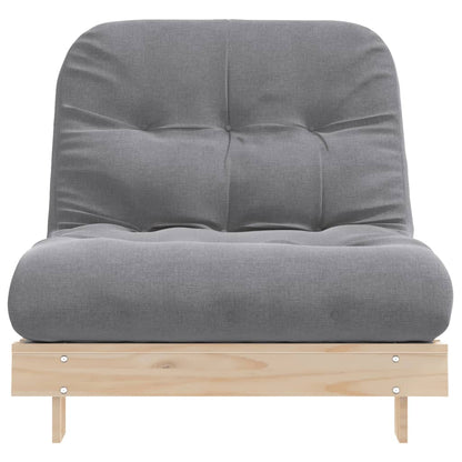 Futon Sofa Bed with Mattress 80x206x11 cm Solid Wood Pine
