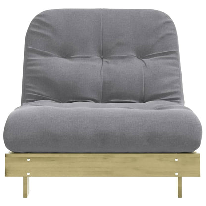 Futon Sofa Bed with Mattress 80x206x11 cm Impregnated Wood Pine