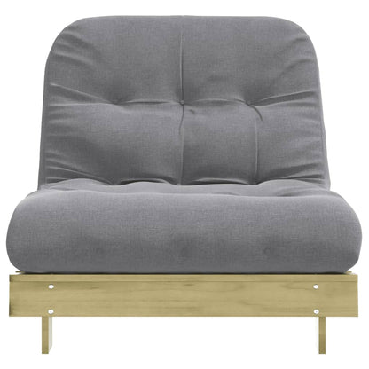 Futon Sofa Bed with Mattress 90x206x11 cm Impregnated Wood Pine