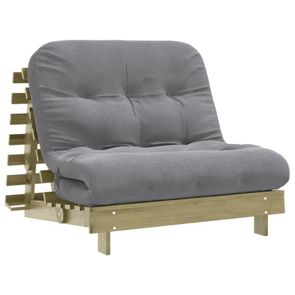 Futon Sofa Bed with Mattress 100x206x11 cm Impregnated Wood Pine