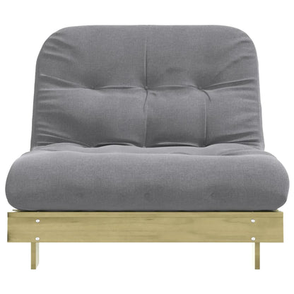 Futon Sofa Bed with Mattress 100x206x11 cm Impregnated Wood Pine