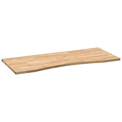 Desk Top Untreated 120x50x2.5 cm Solid Wood Oak Rectangular