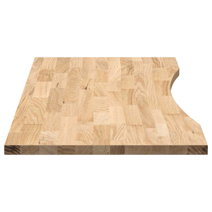 Desk Top Untreated 120x50x2.5 cm Solid Wood Oak Rectangular