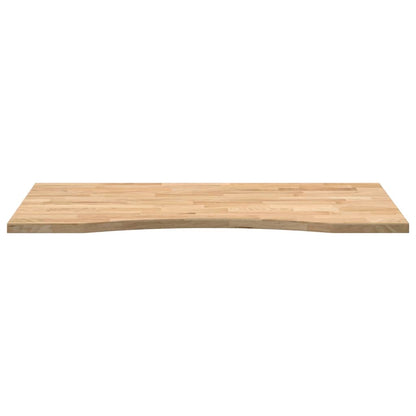 Desk Top Untreated 100x60x2.5 cm Solid Wood Oak Rectangular