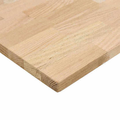 Desk Top Untreated 100x60x2.5 cm Solid Wood Oak Rectangular