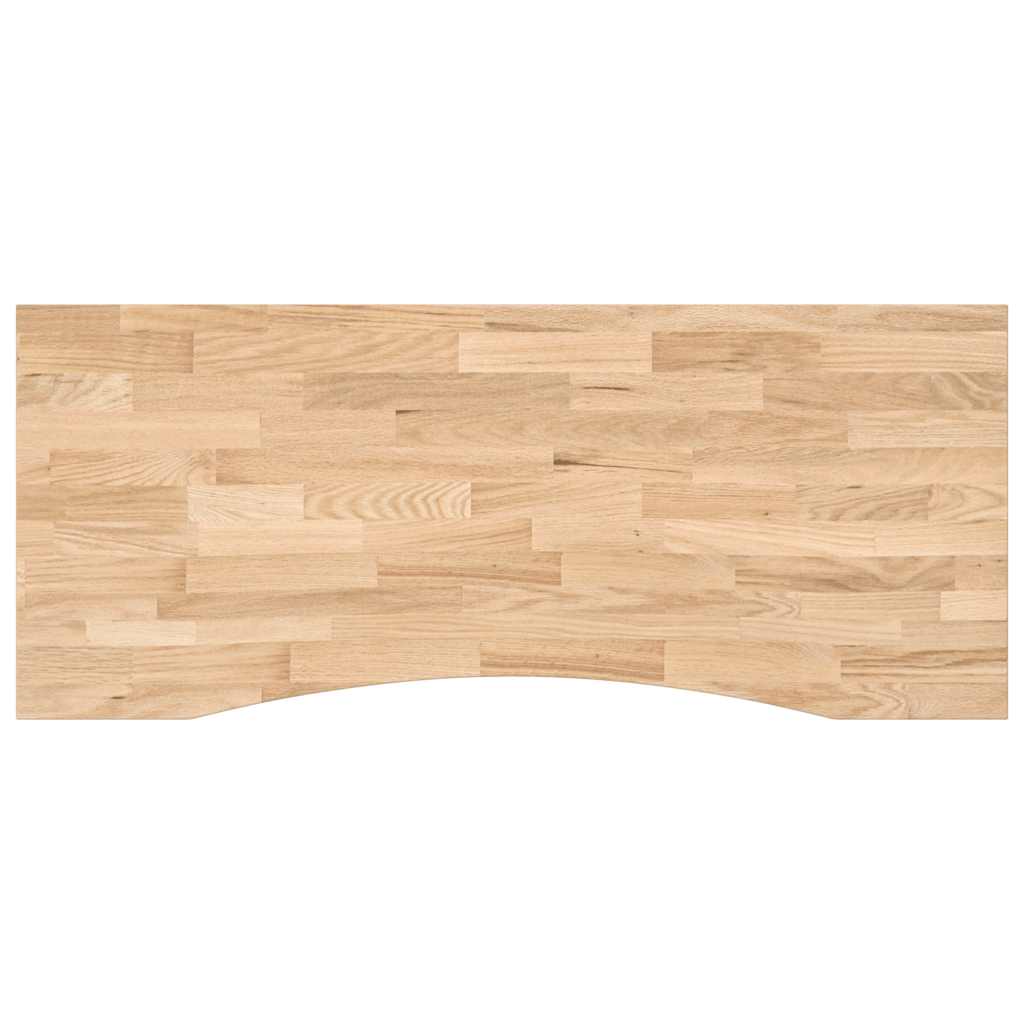 Desk Top Untreated 120x60x2.5 cm Solid Wood Oak Rectangular