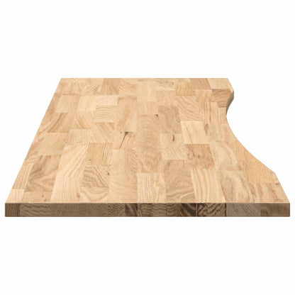 Desk Top Untreated 140x60x2.5 cm Solid Wood Oak Rectangular