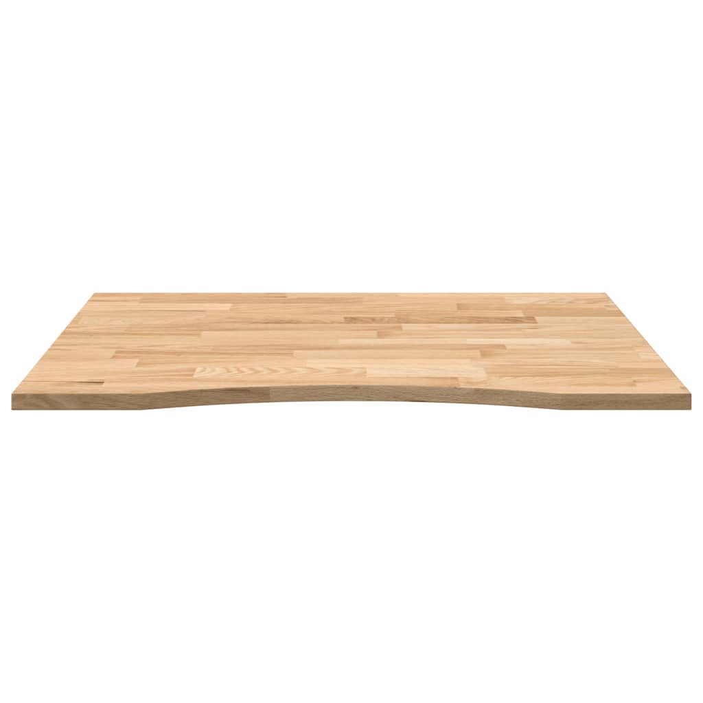 Desk Top Untreated 100x80x2.5 cm Solid Wood Oak Rectangular
