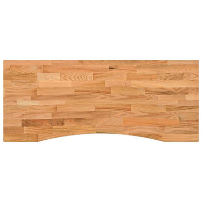 Desk Top Light Brown 120x50x2.5 cm Solid Wood Oak Rectangular