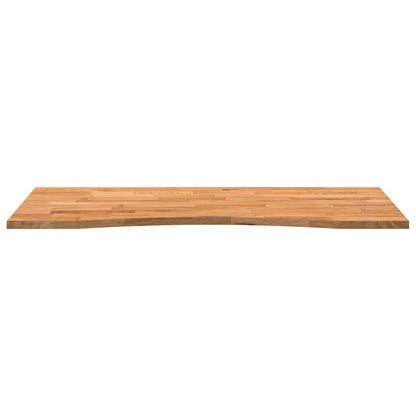 Desk Top Light Brown 120x50x2.5 cm Solid Wood Oak Rectangular