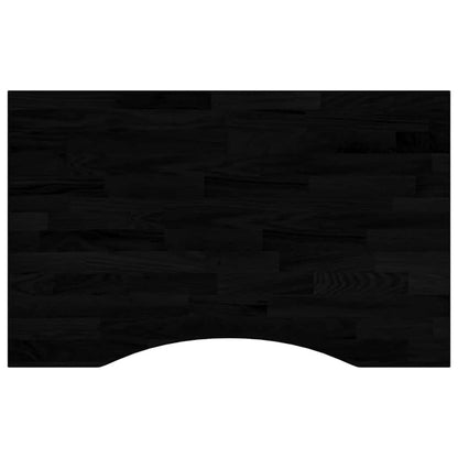 Desk Top Dark Brown 80x60x2.5 cm Solid Wood Oak Rectangular
