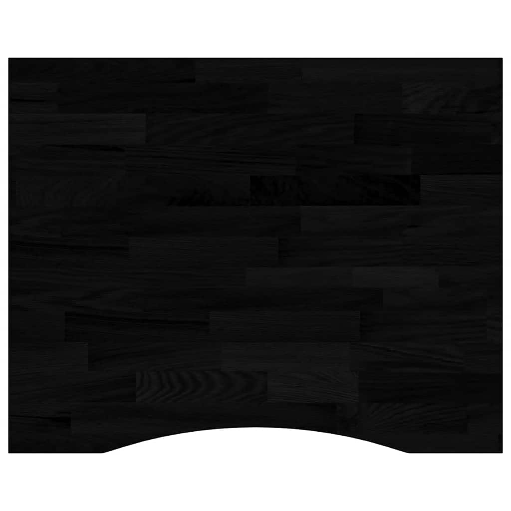 Desk Top Dark Brown 100x80x2.5 cm Solid Wood Oak Rectangular