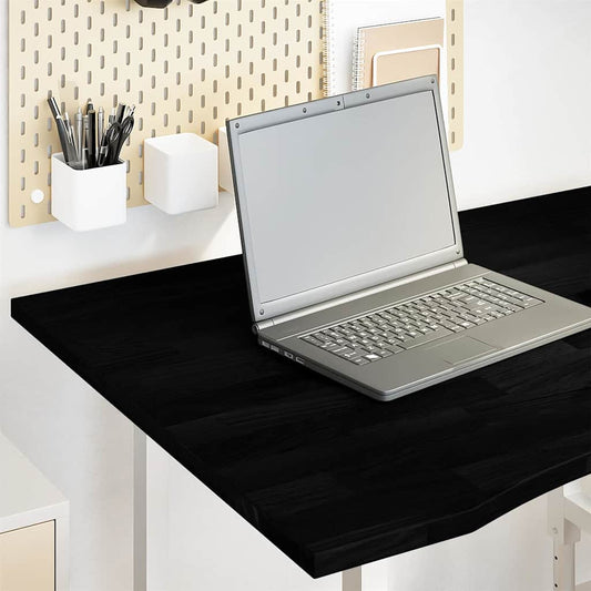 Desk Top Dark Brown 100x80x2.5 cm Solid Wood Oak Rectangular