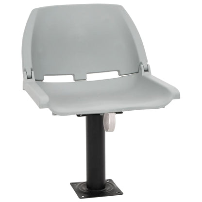4 Piece Foldable Boat Seat Set No Pillow Grey 48x51x41 cm