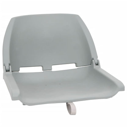 4 Piece Foldable Boat Seat Set No Pillow Grey 48x51x41 cm