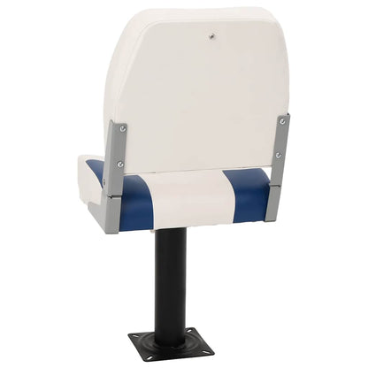 4 Piece Foldable Boat Seat Set Blue and White 41x36x48 cm