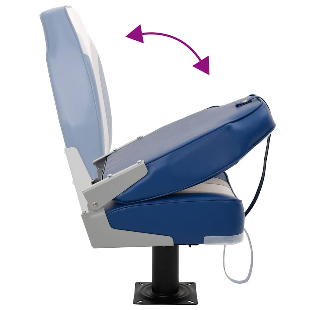 2 Piece Foldable Boat Seat Set High Backrest
