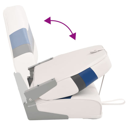 Foldable Boat Seats 2pcs with High Back 44x38x55 cm