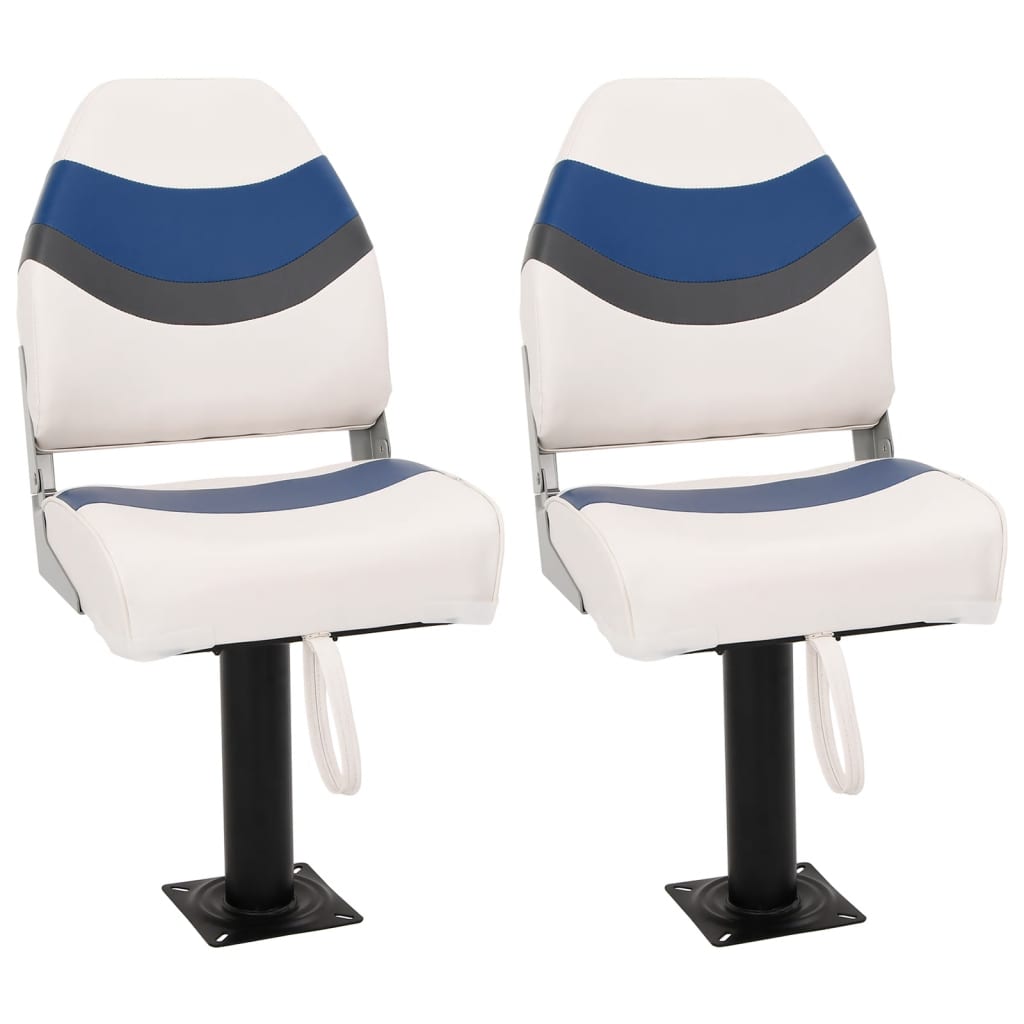 4 Piece Foldable Boat Seat Set High Backrest