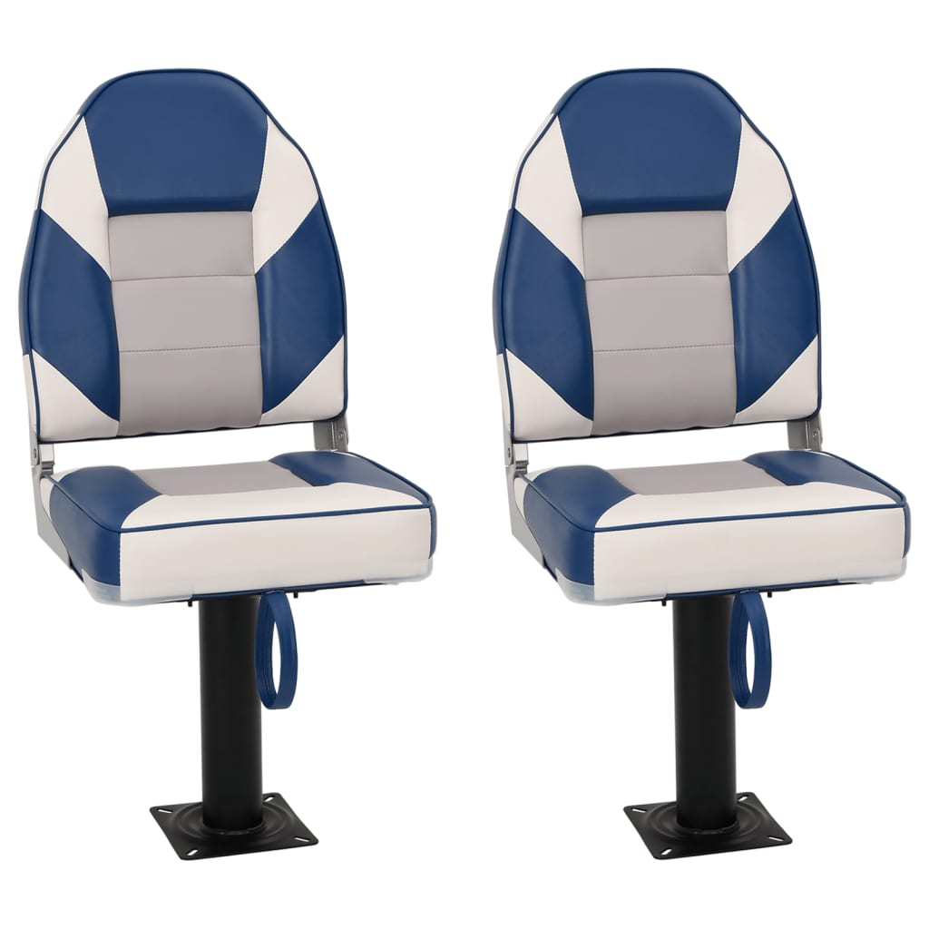 4 Piece Foldable Boat Seat Set High Backrest