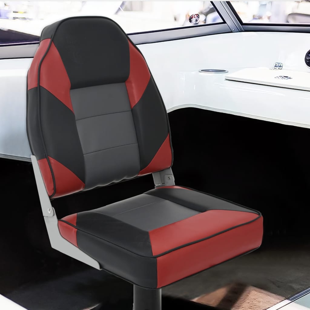 2 Piece Foldable Boat Seat Set High Backrest