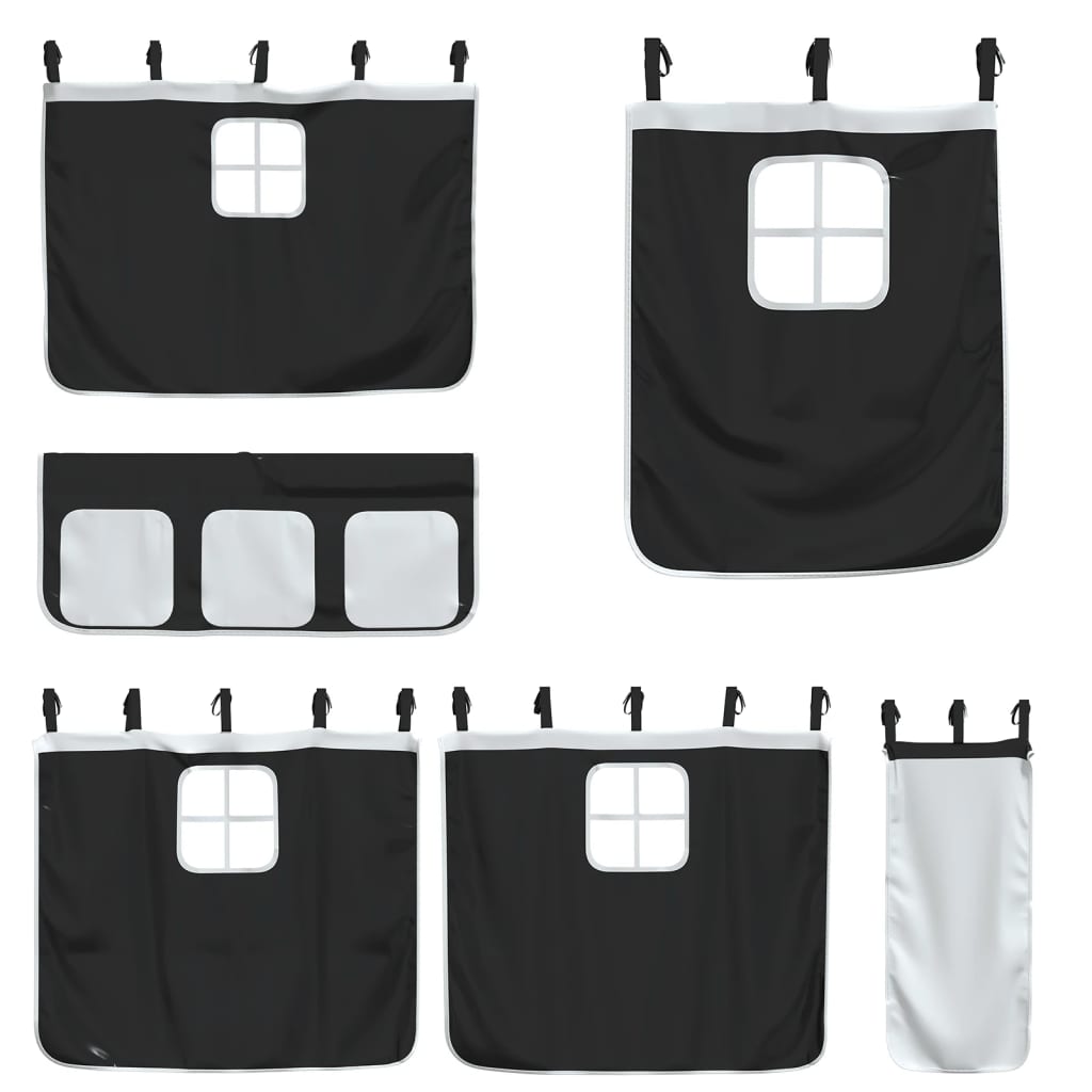 Bunk Bed without Mattress with Slide White and Black 80x200 cm