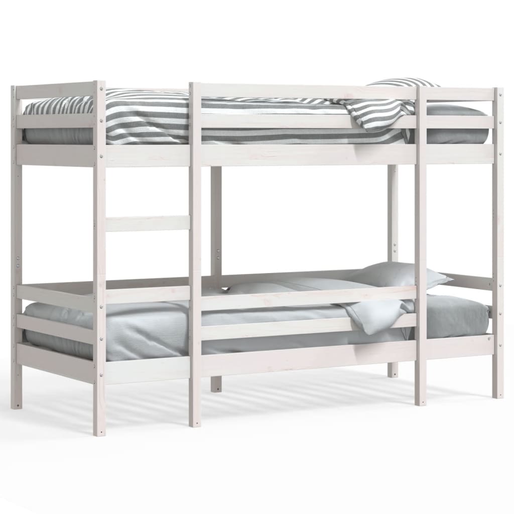 Bunk Bed without Mattress White 80x200 cm Solid Wood Pine