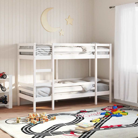 Bunk Bed without Mattress White 80x200 cm Solid Wood Pine