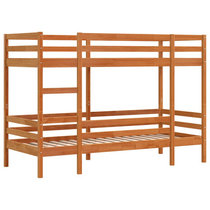 Bunk Bed without Mattress Wax Brown 90x190 cm Single Solid Wood Pine