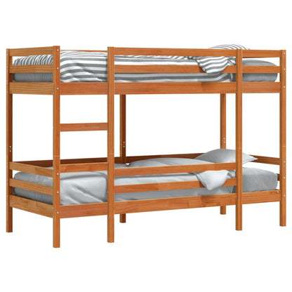Bunk Bed without Mattress Wax Brown 90x190 cm Single Solid Wood Pine