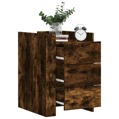 Bedside Cabinet Smoked Oak 45x50x65 cm Engineered Wood