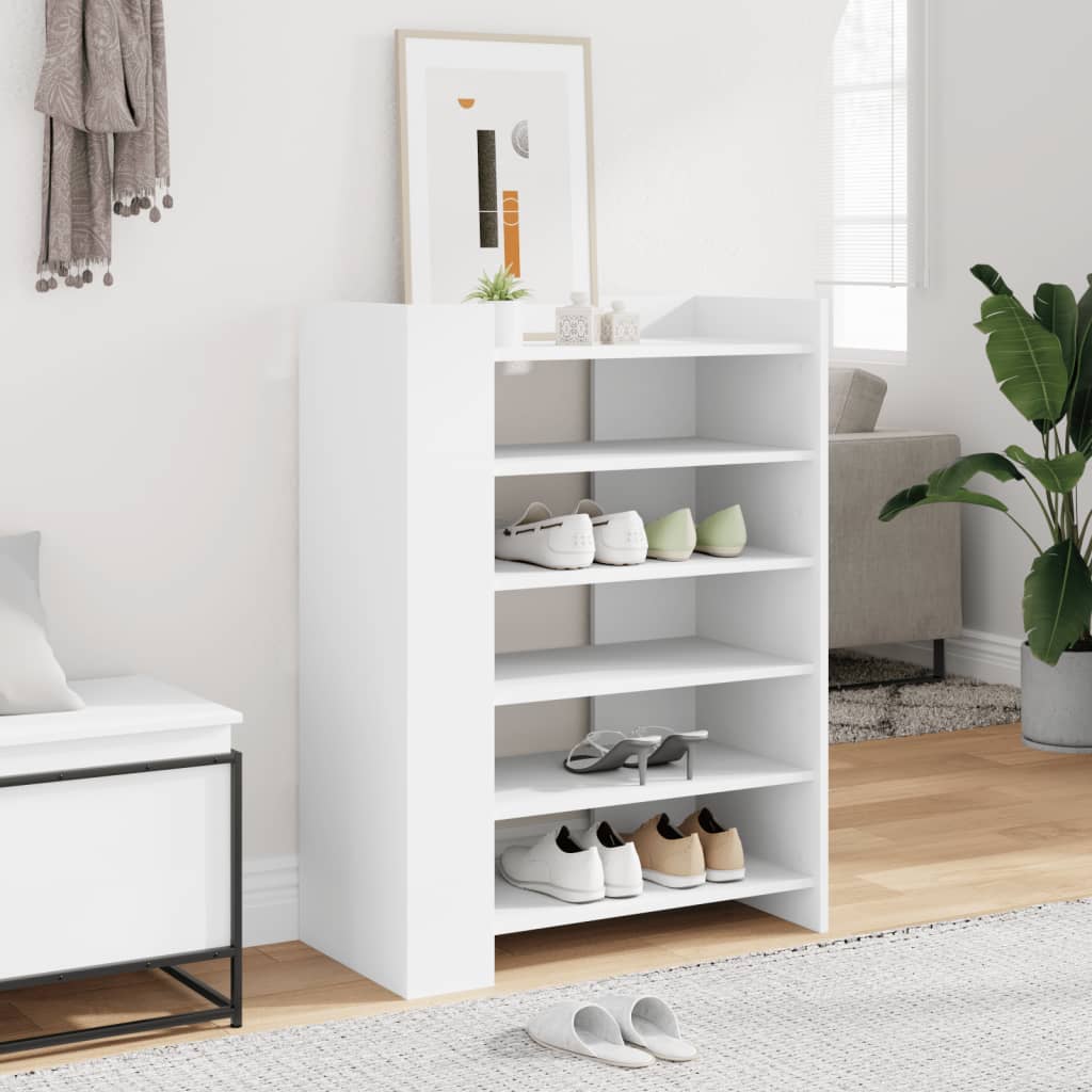 Shoe Cabinet White 74.5x37.5x100 cm Engineered Wood