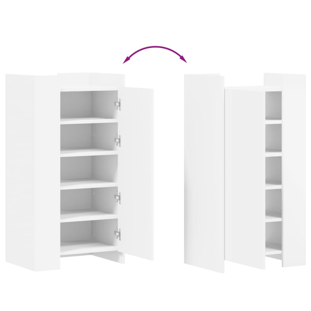 Shoe Cabinet White 52x37.5x100 cm Engineered Wood