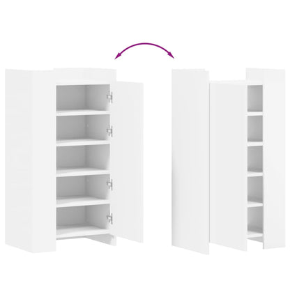 Shoe Cabinet White 52x37.5x100 cm Engineered Wood
