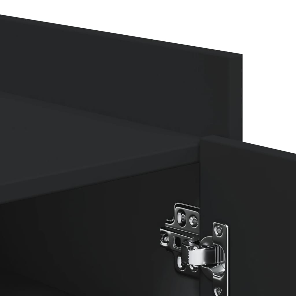 Shoe Cabinet Black 52x37.5x100 cm Engineered Wood