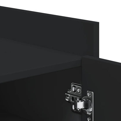 Shoe Cabinet Black 52x37.5x100 cm Engineered Wood